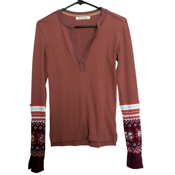 We The Free Tops - We The Free Long Sleeve Thermal Top Waffle Knit Pattern Cuffs Sm GORPCORE